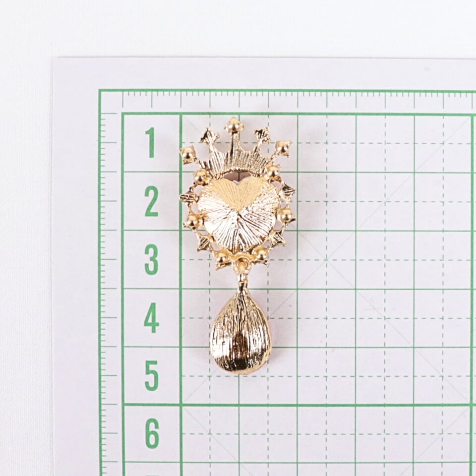 王冠 ハート ドロップ パーツ ゴールド 金属 ビジュー イミテーション
