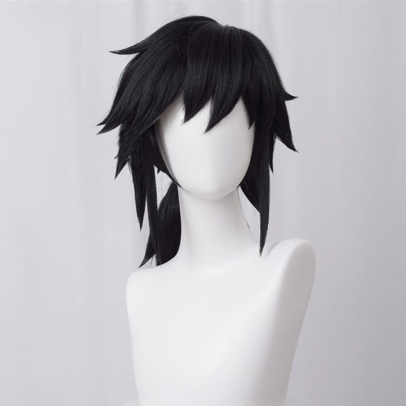 コスプレ耐熱ウィッグ ブラック 一つ結び ふかしボリューム毛質 ロング