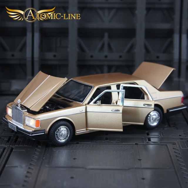 Rolls-Royce シルバースパー 1/32 ミニカー 全4色 ライト点灯 エンジンサウンド 模型 合金モデル ジオラマ