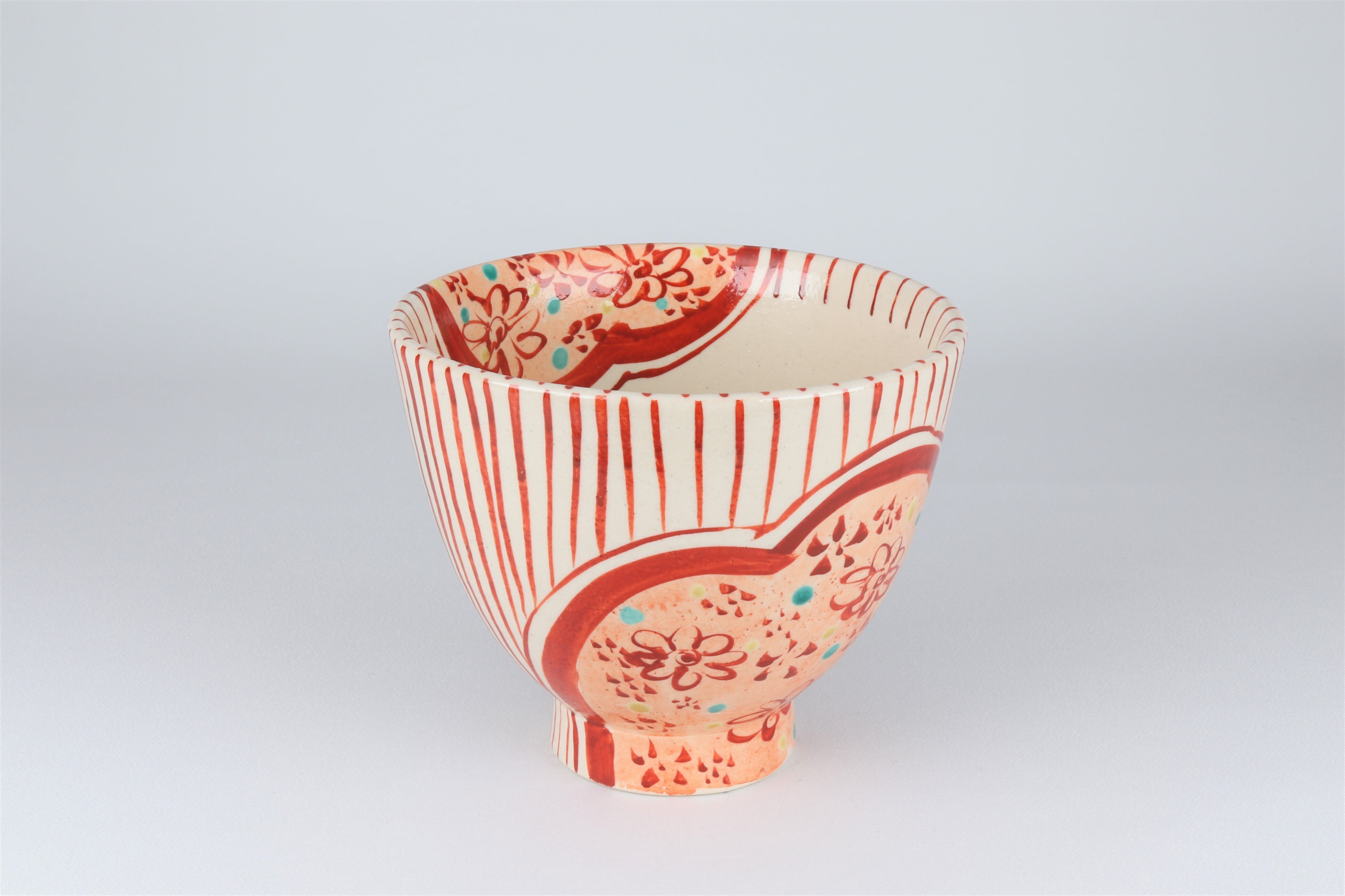 色絵 高台4寸丼 茜 | 宗山窯