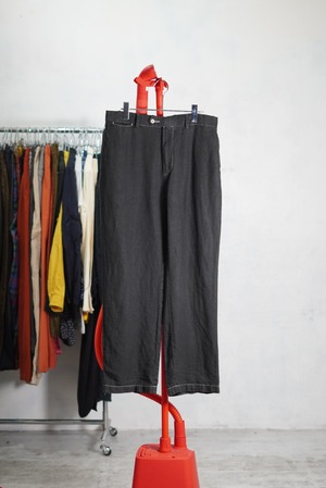 BLACK LINEN SLACKS