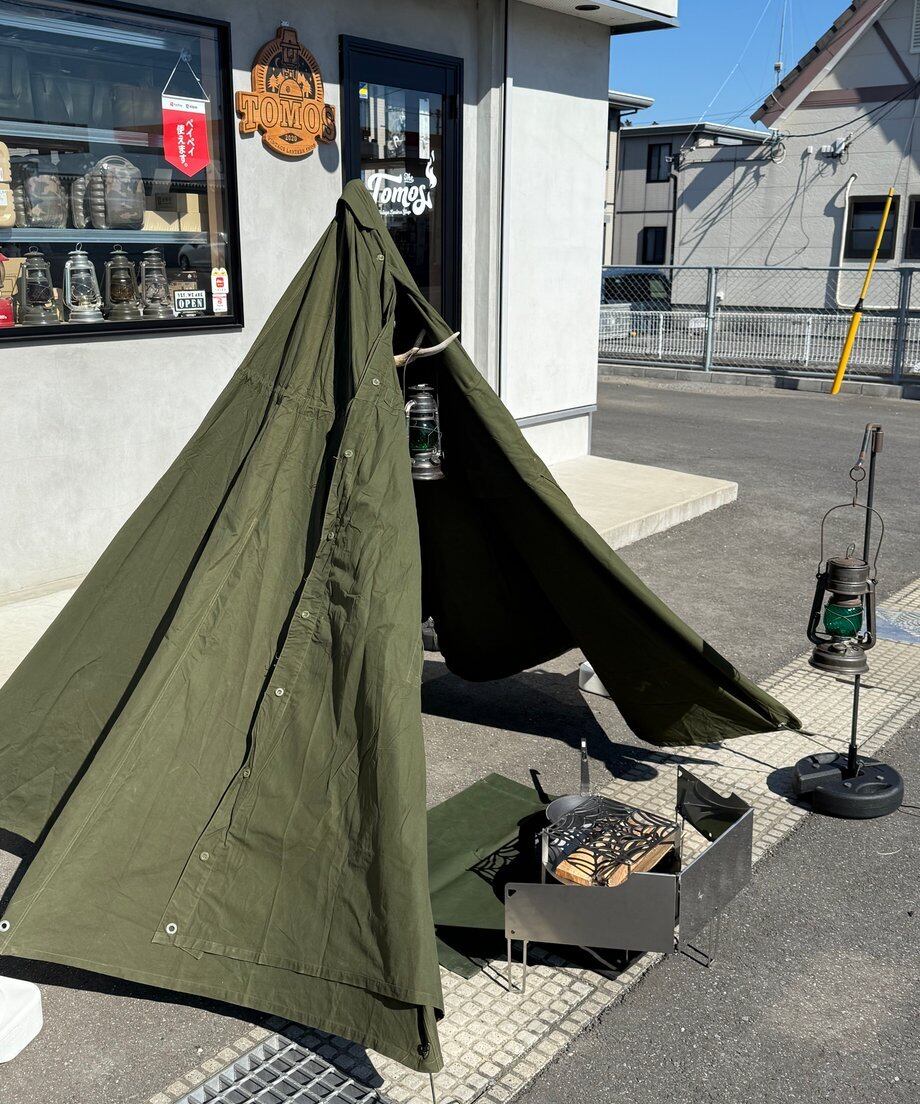 軍幕ポーランド軍ポンチョテント 1枚バラ | ヴィンテージランタンTOMOS