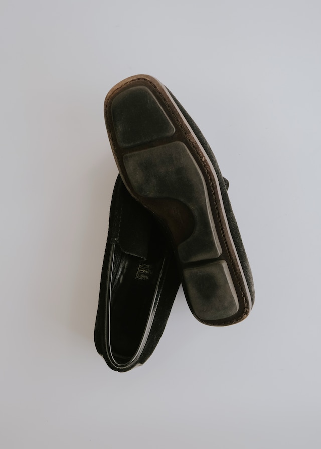 90-00's GUCCI driving suede loafer