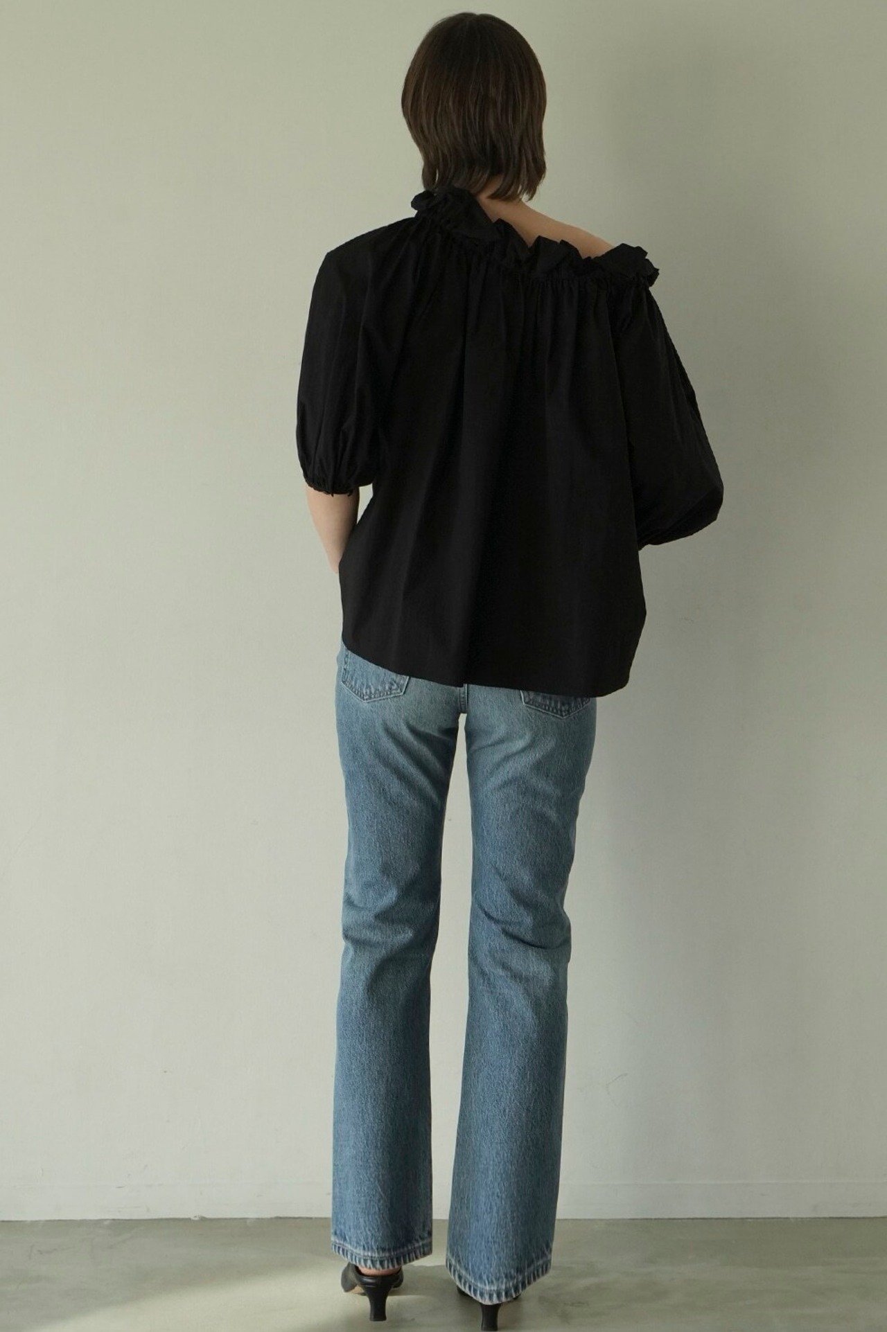 CLANE クラネ　2WAY PUFF NECK TOPS