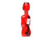 Red devil glass bottle