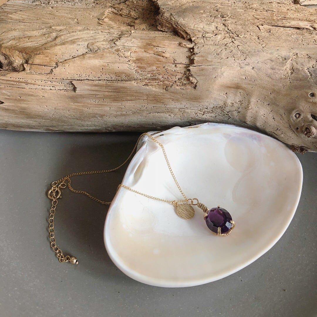 【オーダーメイド】【リメイク】アメジストのチェーンブレスレット