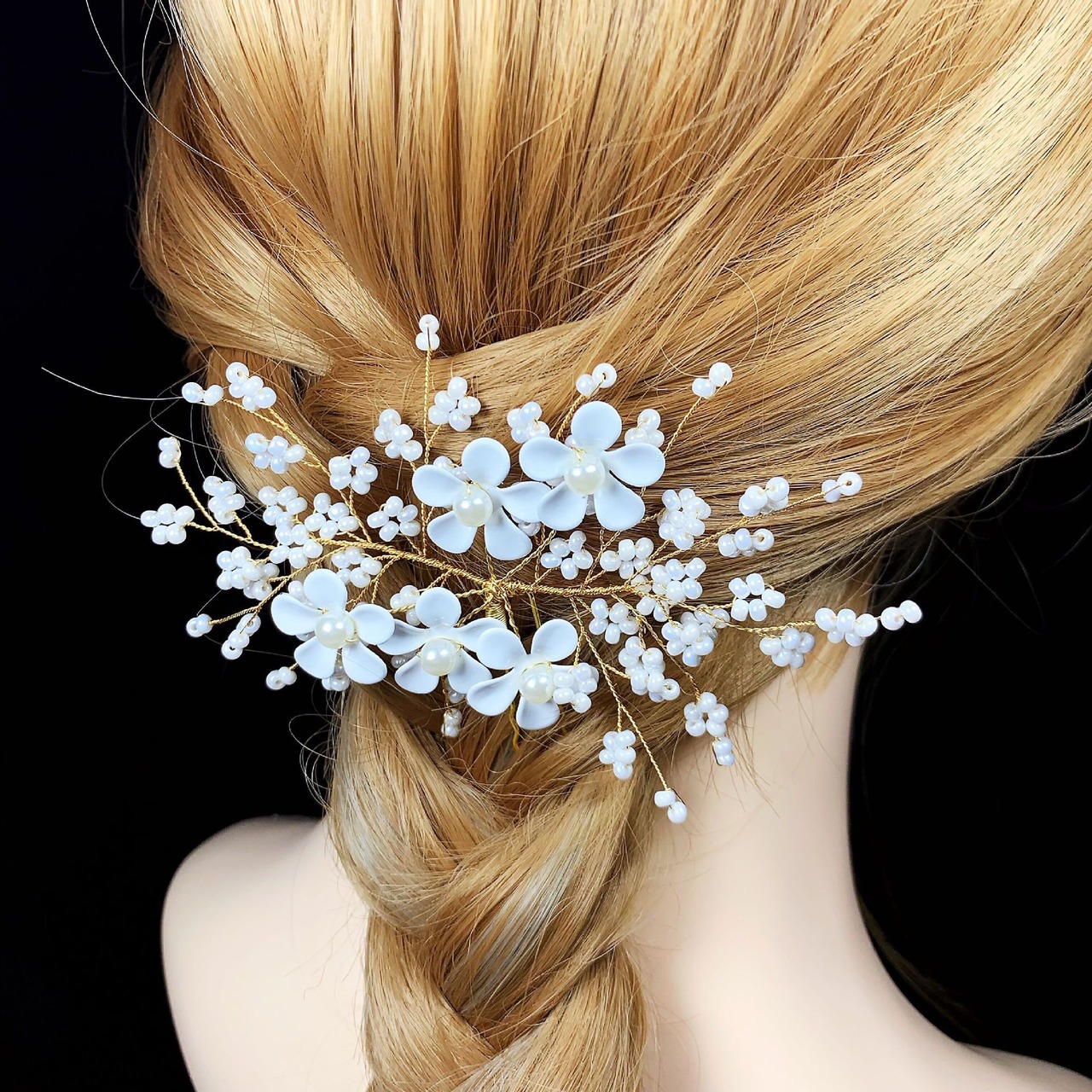 【即納】髪飾り　ヘアピン カチューシャ　ピアノ発表会　ヘアアクセサリー　成人式　フラワーガール　結婚式　パーティー　ダンス演出　花冠　二次会　お宮参り