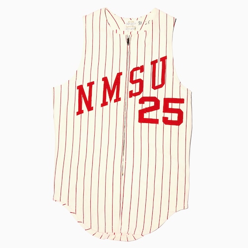 Vintage 60〜70's【Sand-Knit】"NMSU 25" Baseball Shirt Vest
