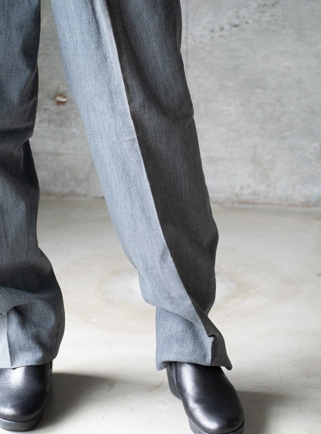 "MR-TESSEL" 1990s Melange 2 tuck trousers