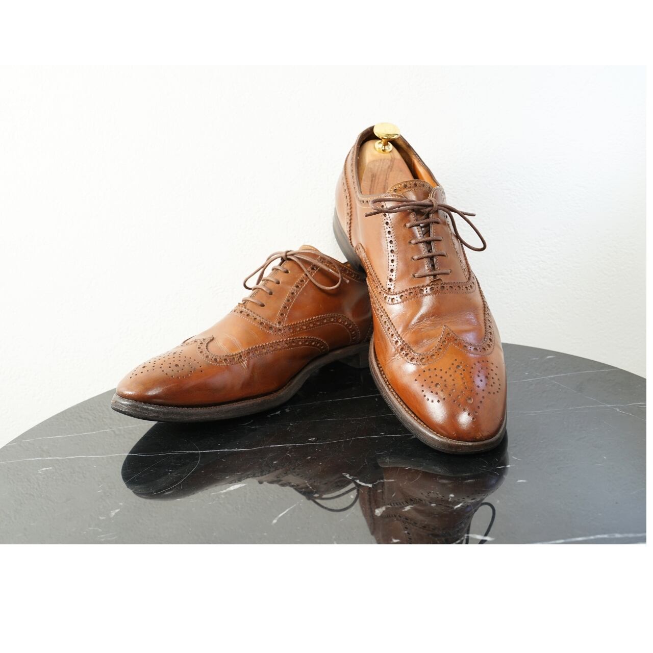 LENDVAY & SCHWARCZ レンドヴァイ&シュワルツ ウィングチップ レザーシューズ サイズ43(約26.5〜27cm相当)|SS85