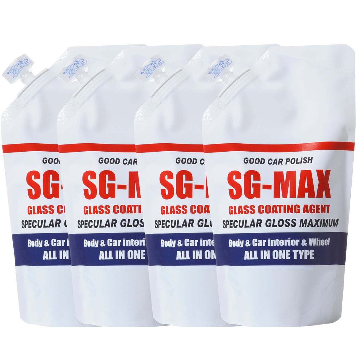 容量2リットル 業務用 ガラスコーティング剤 SG-MAX 詰め替え用 4本