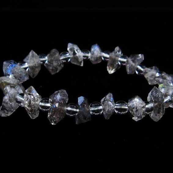 オイルインクォーツ ブレスレット 石油入り水晶 ブレス 一点物 メール便可 [M便 1/10] 111-33553