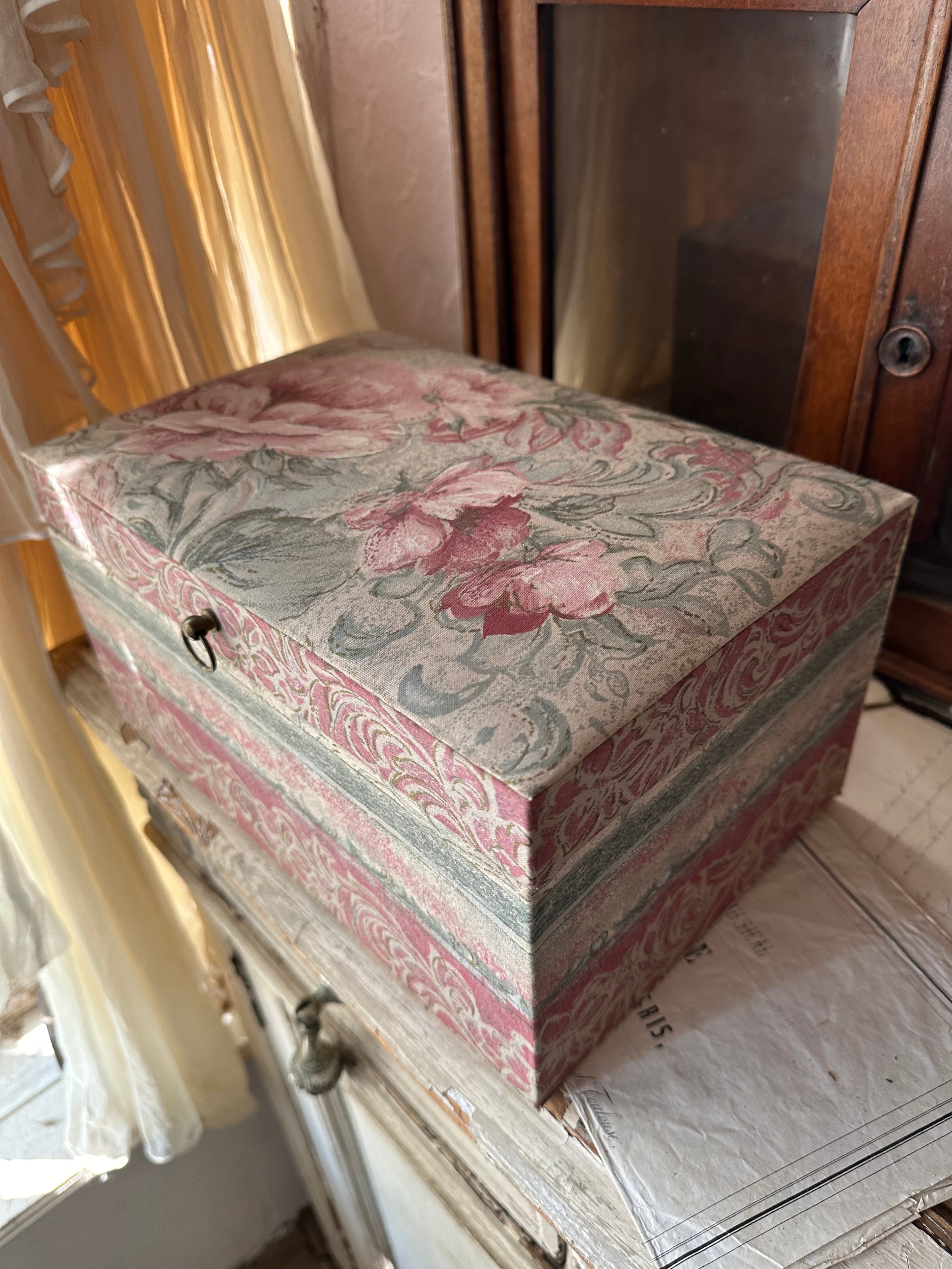 二段式 花柄 カルトナージュ | Brocante de La Cocotte （フランス