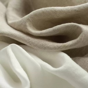 【定番の一枚】ピュアリネン ウォッシュ加工 長袖 バンドカラーシャツ 2color W01425