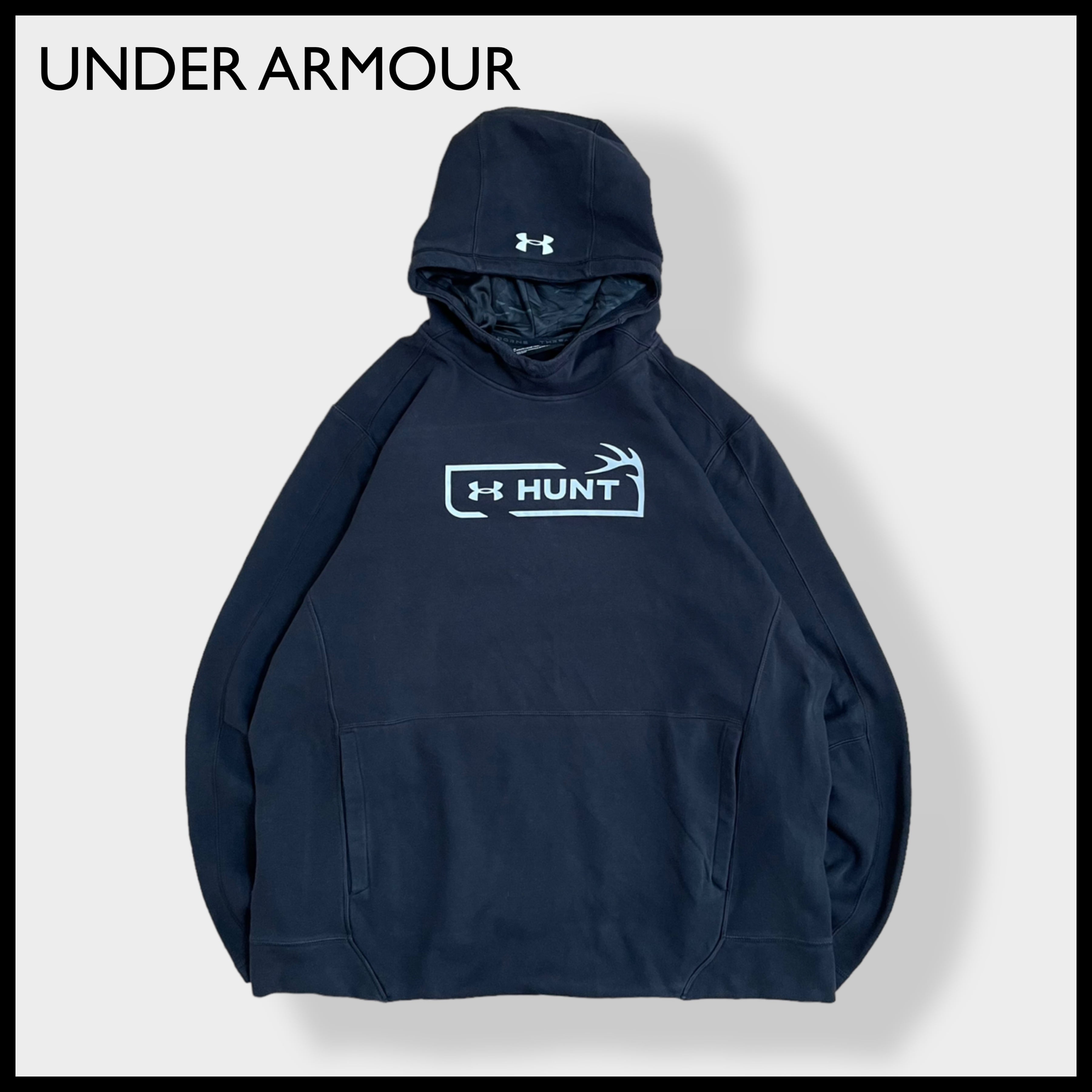 UNDER ARMOUR】2XL ビッグシルエット パーカー HUNT ロゴ プリント ...