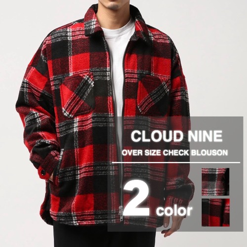 CLOUD NINE / OVER SIZE CHECK BLOUSON オーバーサイズチェックブルゾン