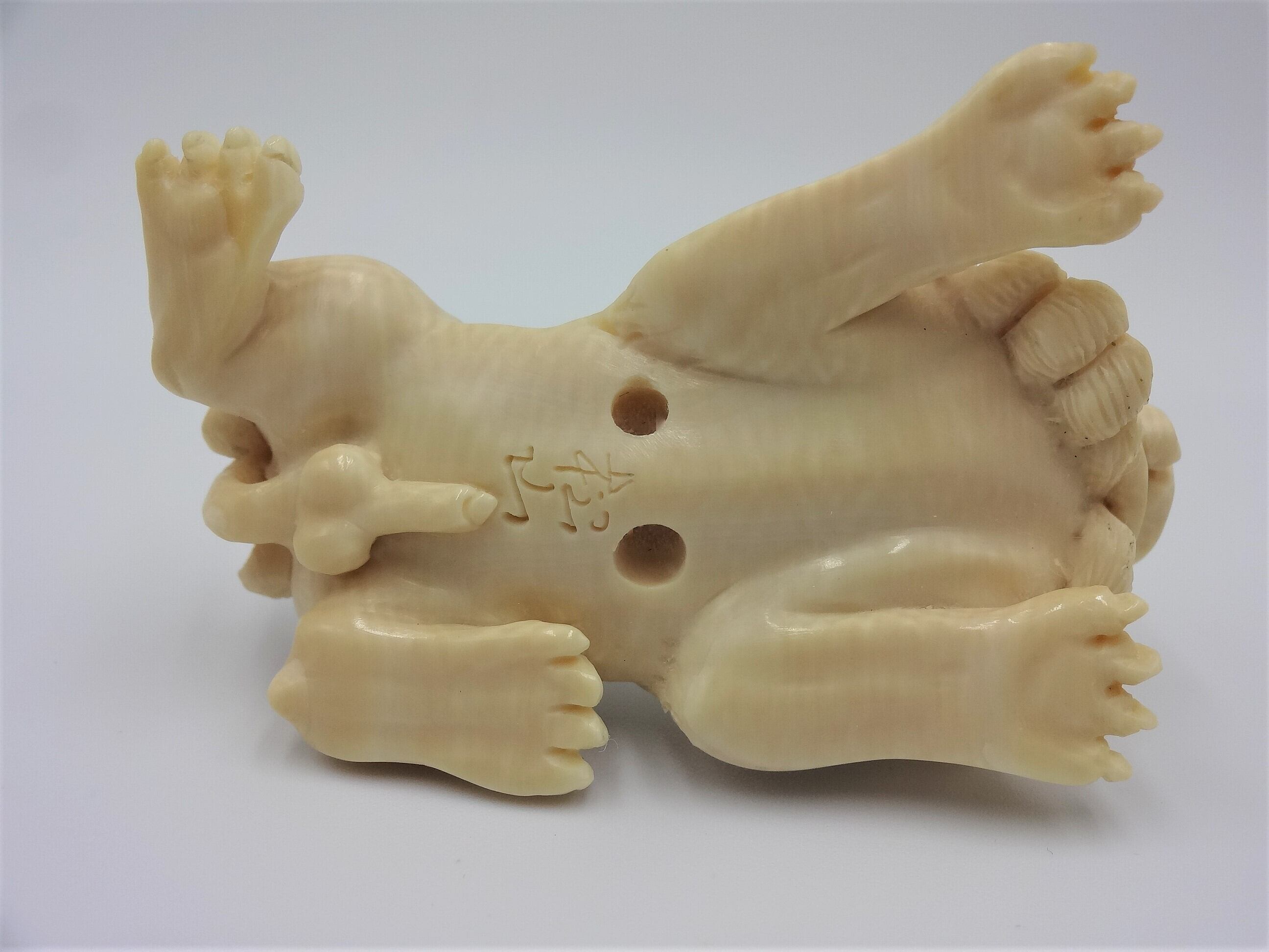 根付 マンモス牙 獅子 （ST-004） | 山田商店