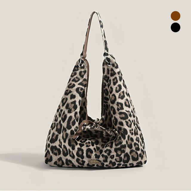 リバーシブルレオパードトライアルハンドメイドトートバッグ