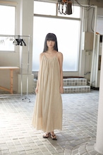 DU250530 linen pleats camisole one piece【残り僅か】