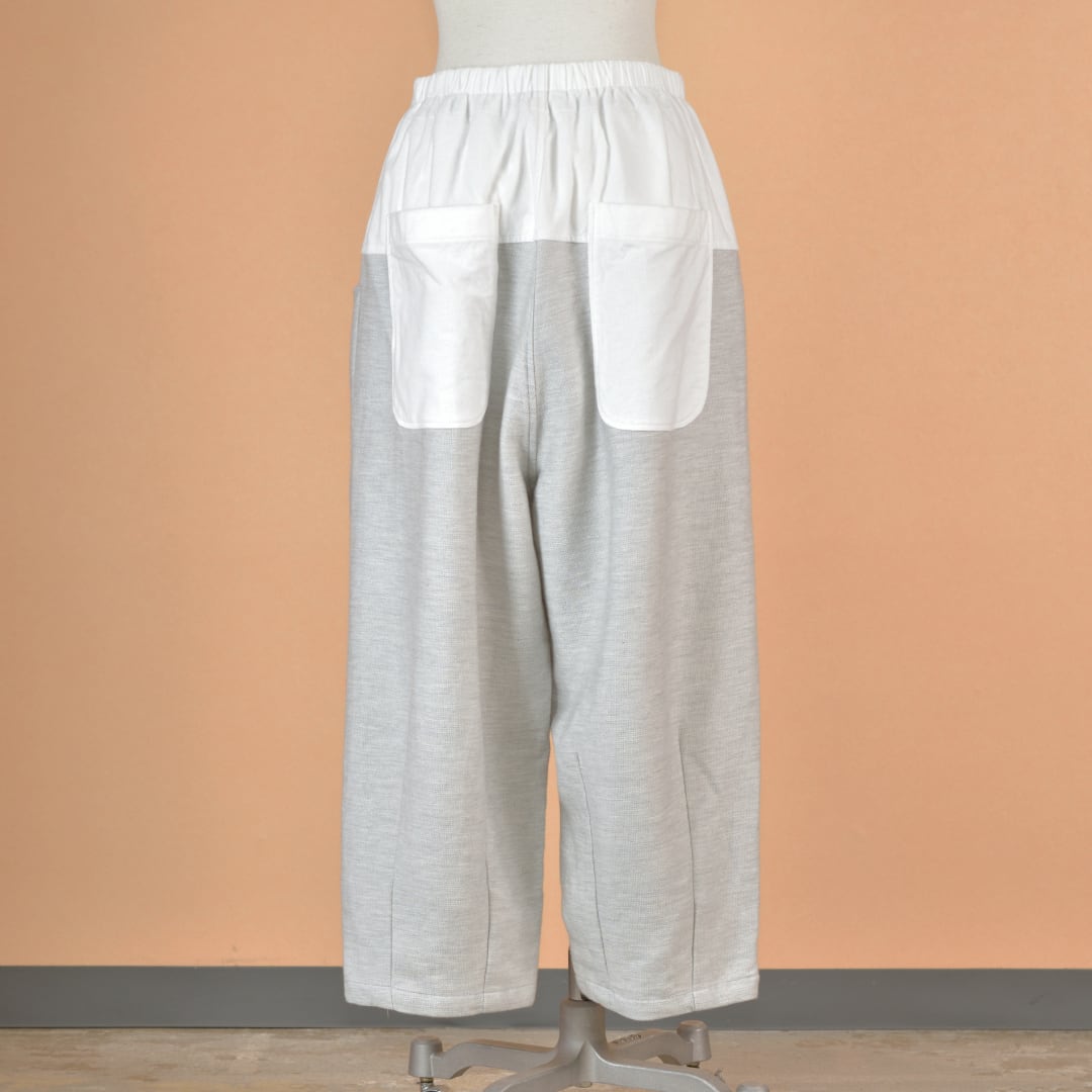 prit プリット ネルxボビーネル切替ダーツポケットコクーンパンツ・シロ