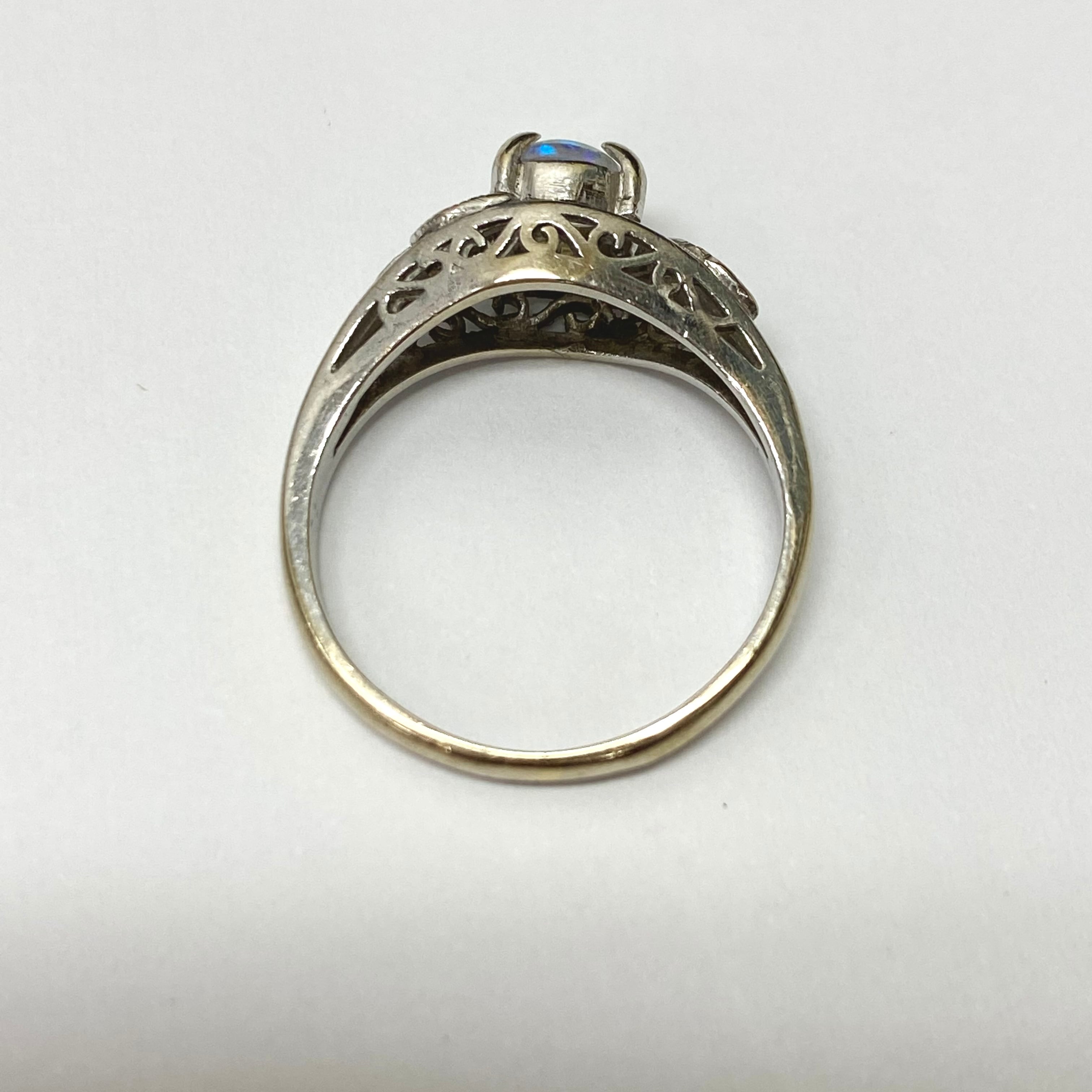 ❤️K14WG刻印あり❤️ ウォーターオパール リング 指輪