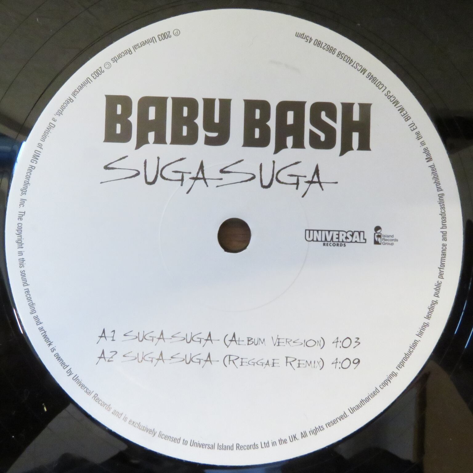 Baby Bash / Suga Suga [MCST 40358] - 画像3