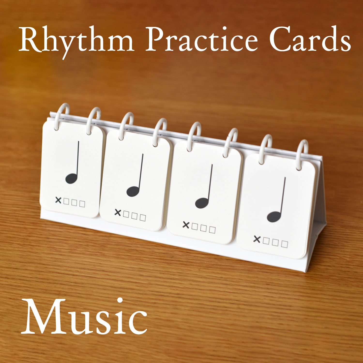 44まなキキ音カード 2冊セット リズム 学習 卓上カード♪ピアノ 音楽 教育 レッスン 万年使える 1年