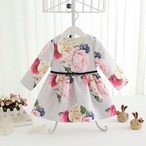 大きなバラのお洒落チュニックワンピ