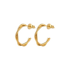 ツイストフープピアス(316L サージカルステンレス 金属アレルギー対応)