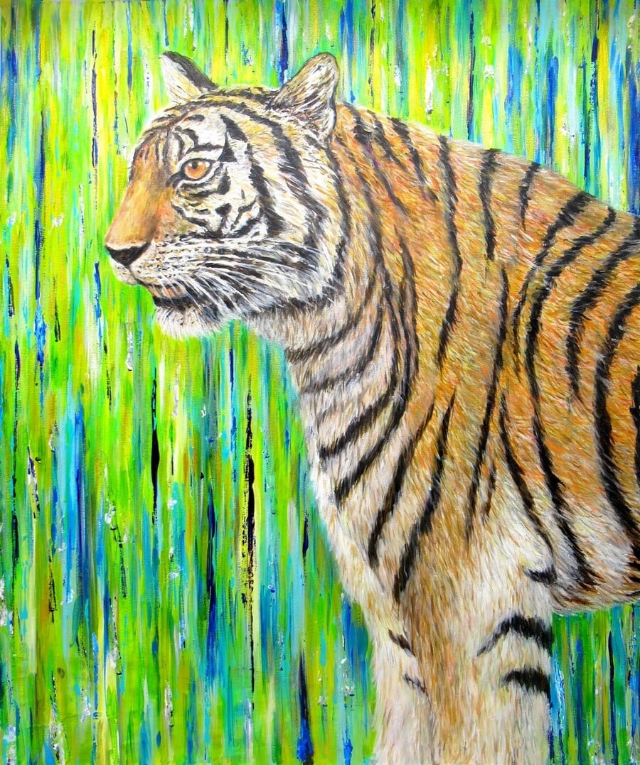 絵画 虎（01）tiger トラ アクリル画 20号 絵 F20 KIYOKAWA AIMI【絵画全品 送料無料】 | AIMI NATURE  ARTS powered by BASE