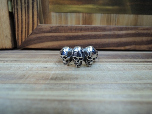 クレイジーピッグ　CrazyPig 1018 THREE SKULL TUDER RING