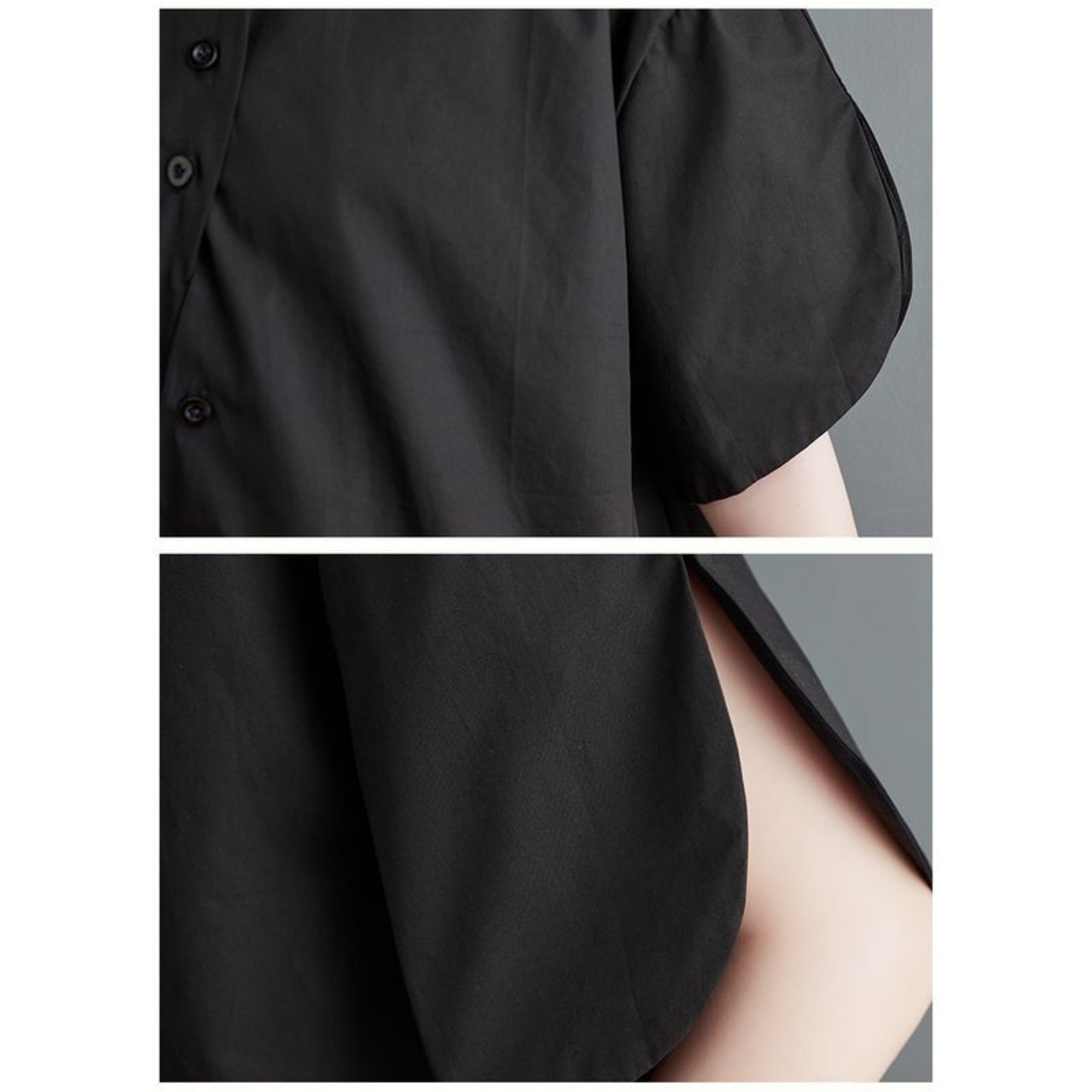 アシンメトリー ボタンダウン シャツ30054