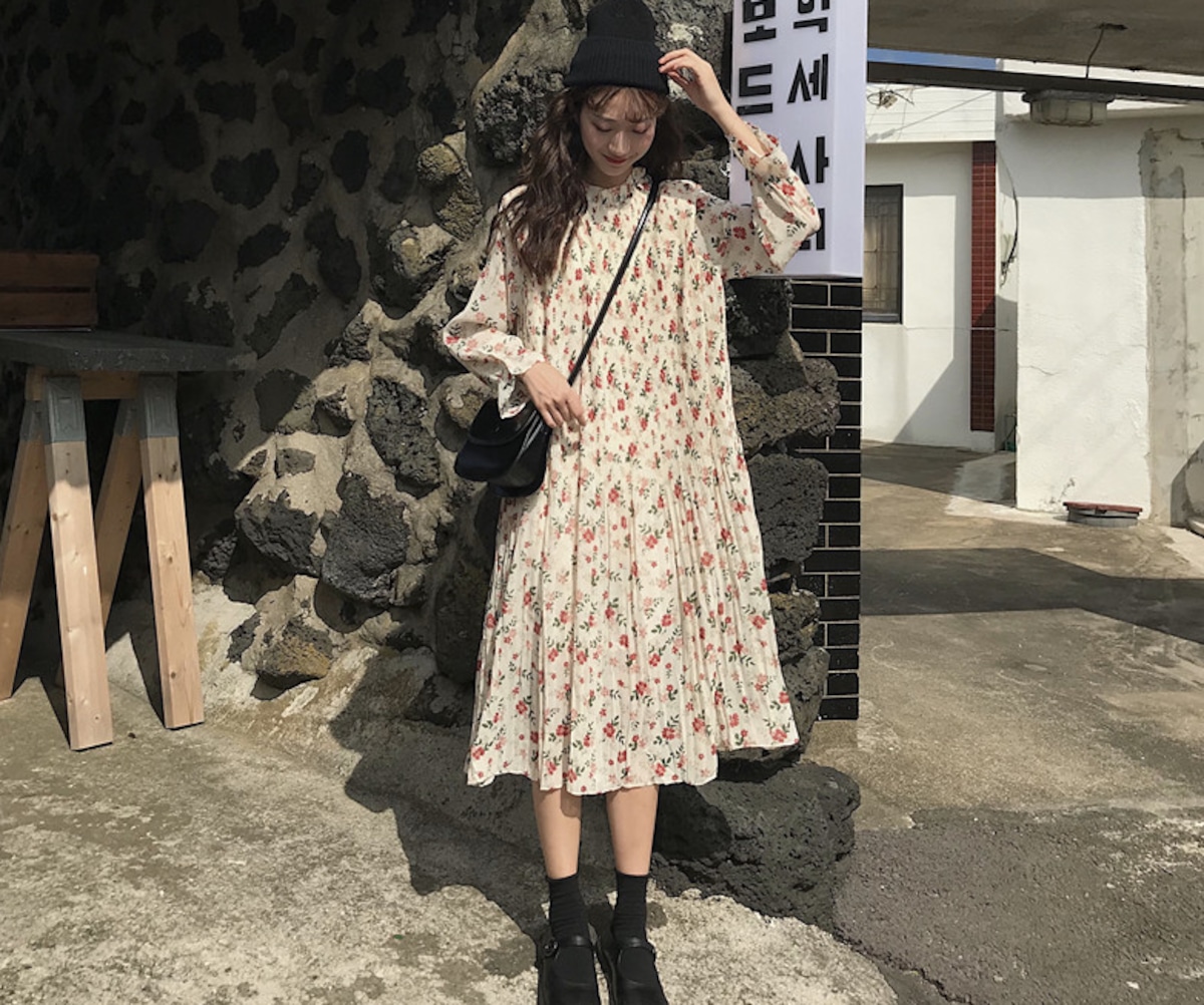 希少 サンローランパリ シルク混 シフォン ワンピース 小花柄 フリル F34 784e5b1b222ecb386c05f21227a448