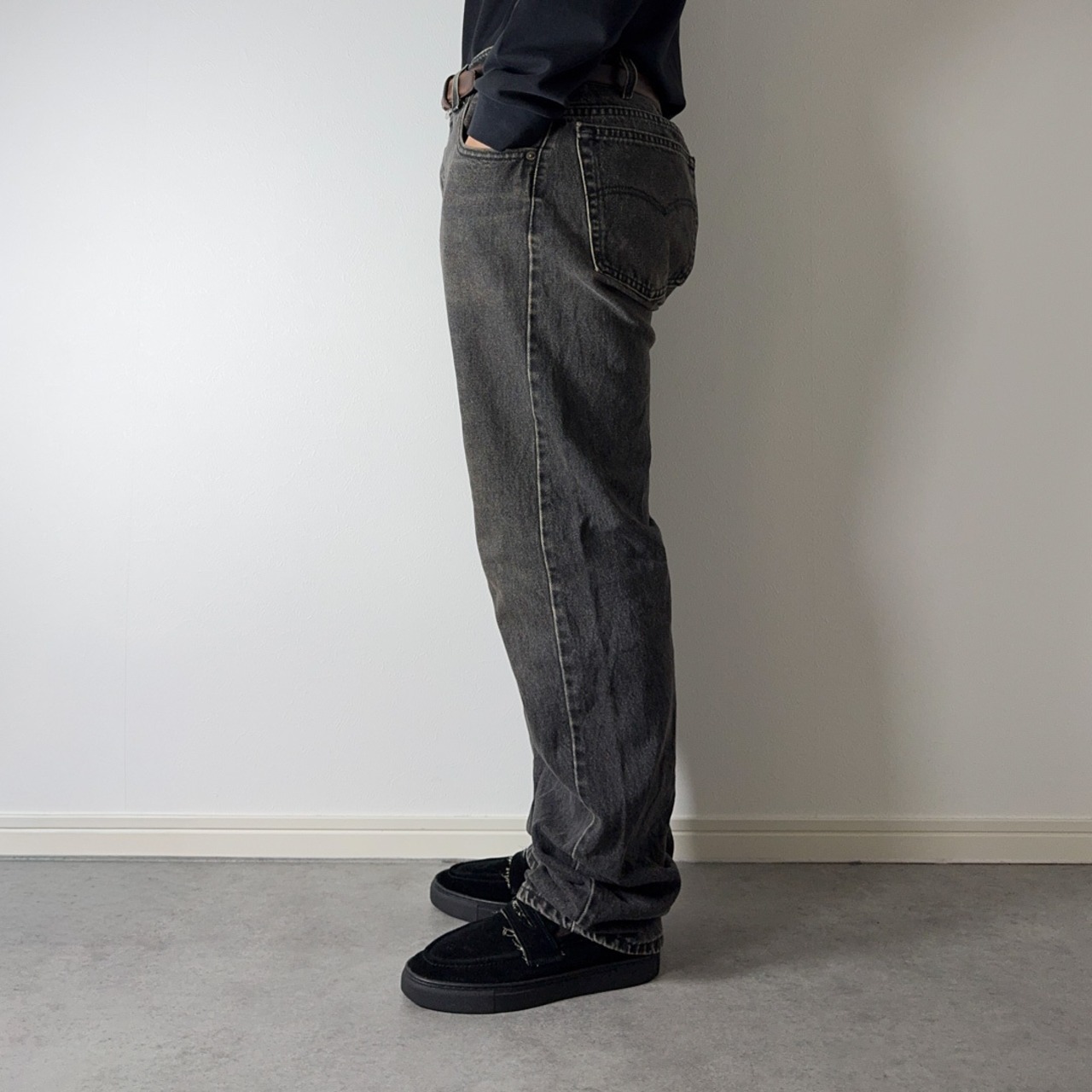 90s Levi's 505 black "made in USA" W36L31相当 古着 - 17