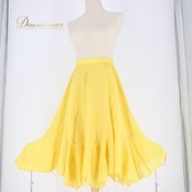 社交ダンス 衣装 スタンダード スカート レッスンウェア 練習着 オールシーズン Bright Proceed ブライトプロシード 黄色 イエロー系 社交ダンス スカート レッスン 練習 オールシーズン ファスナー 伸縮性 ポリエステル ラインストーン 鮮やか イエロー 美しい 輝く レディース Mサイズ おしゃれ フラメンコ ダンス 発表会 かわいい 柔らかい 体型カバー