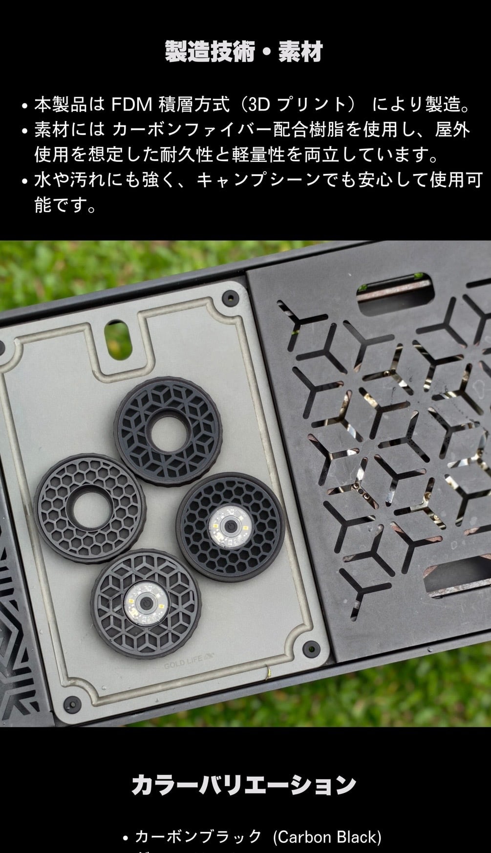 暮光 BB01 D-HEX コースター Black | ナカトミベース