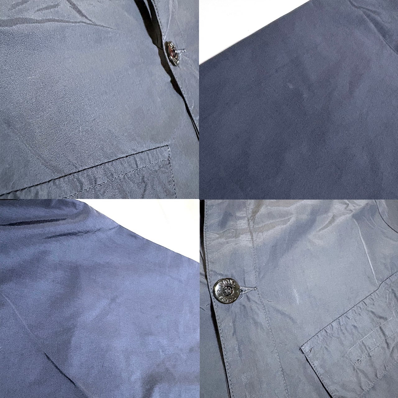 STONE ISLAND S/S 1998 NAVY NYLON OVERSHIRT JACKET L GREEN EDGE