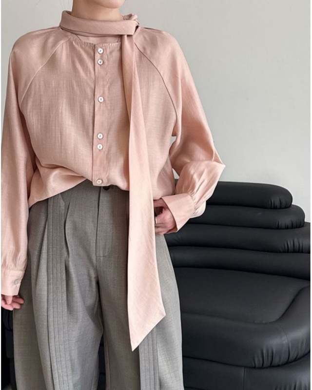 2way Ribbon Tie Blouse