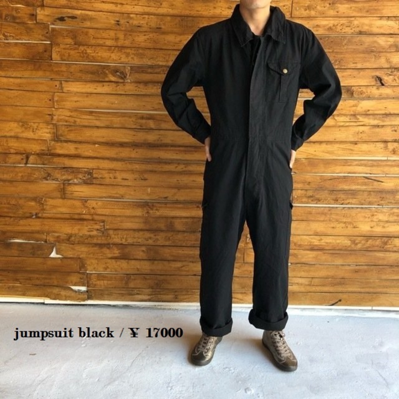 Topanga Men's オーバーサイズジャンプスーツ ブラック