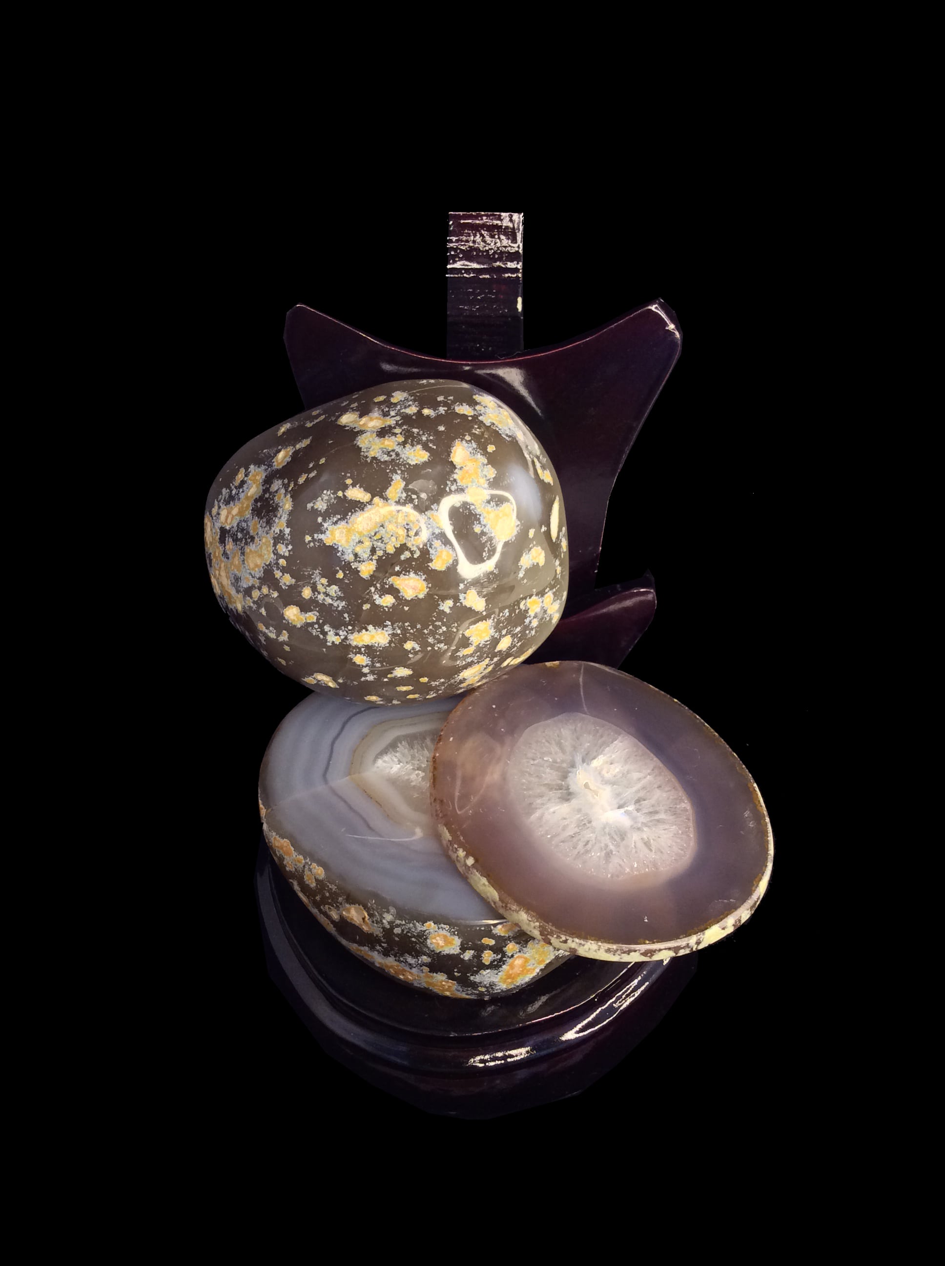 ️大変希少な象形2色のトレジャー瑪瑙とスライス瑪瑙、紫水晶他