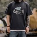 フィッシュグラフィックボリュームシルエットTシャツ 2col   A00199