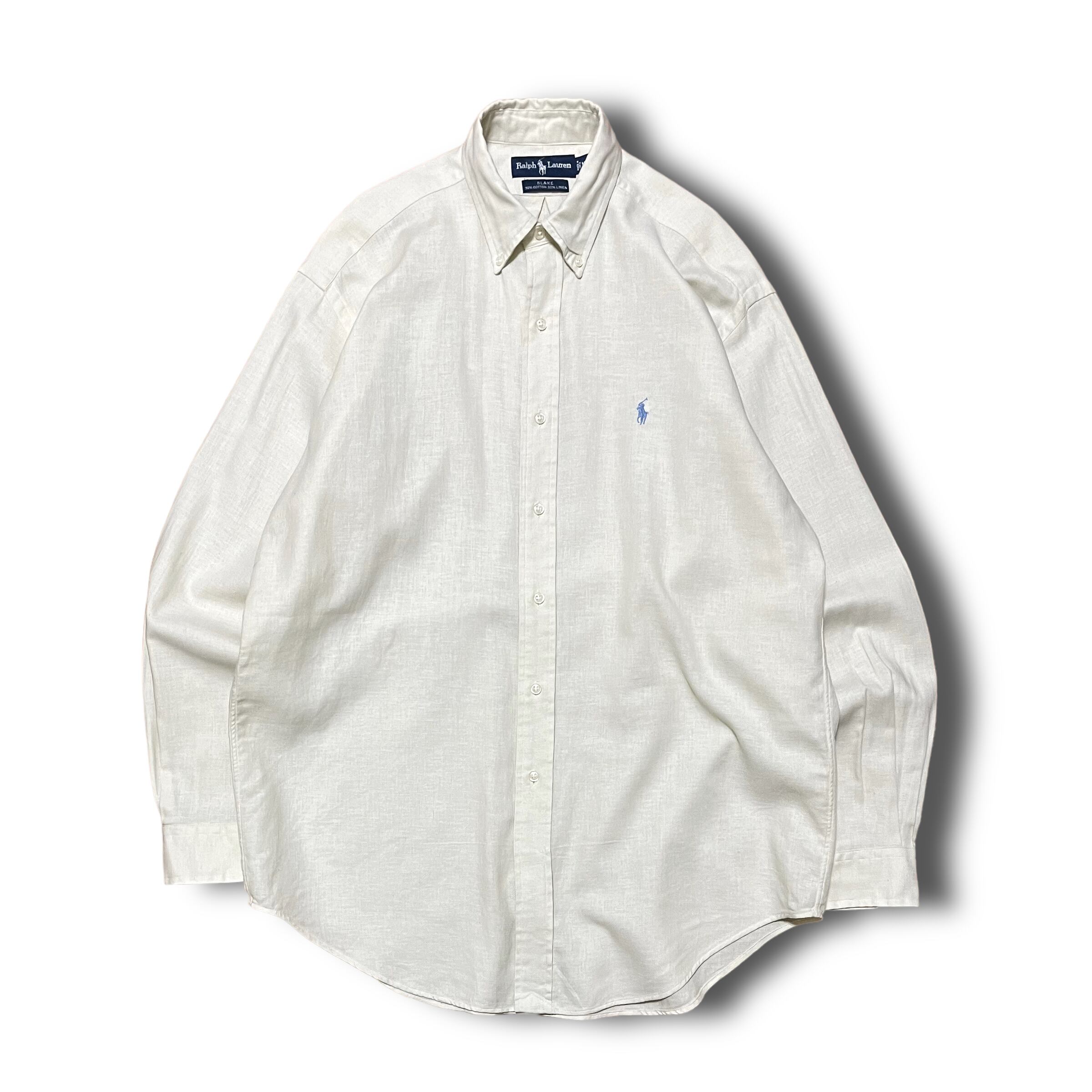 【Ralph Lauren】ヘリンボーンコットンリネンシャツ