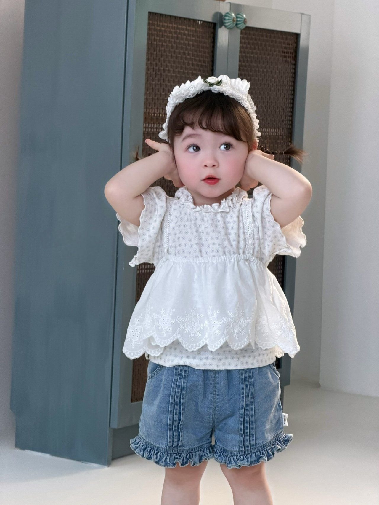 [my daughter] Romantic Cotton Tee Set-up / [마이다럴] 로맨틱코튼티세트