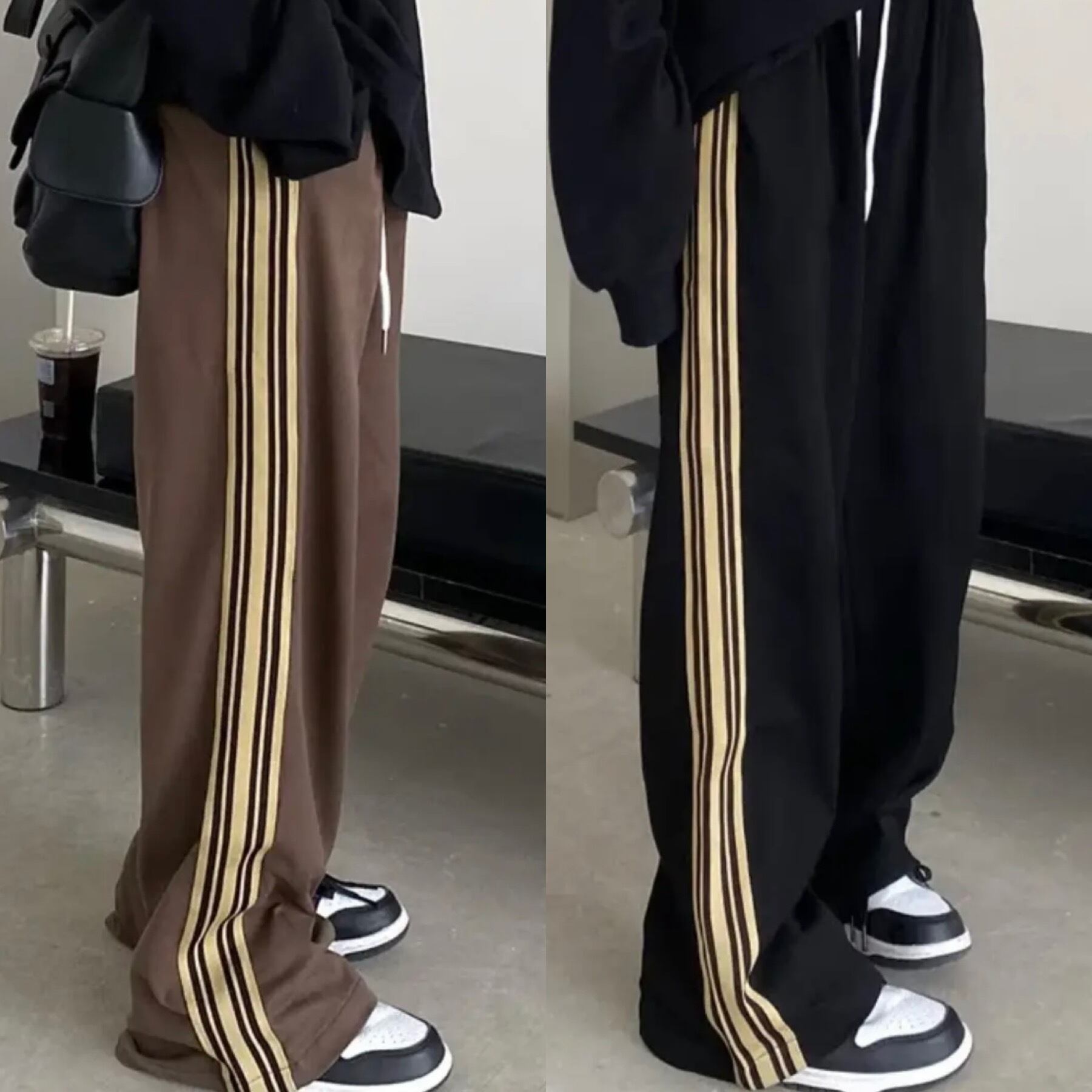 2color / サイドラインデザインリラックスパンツ