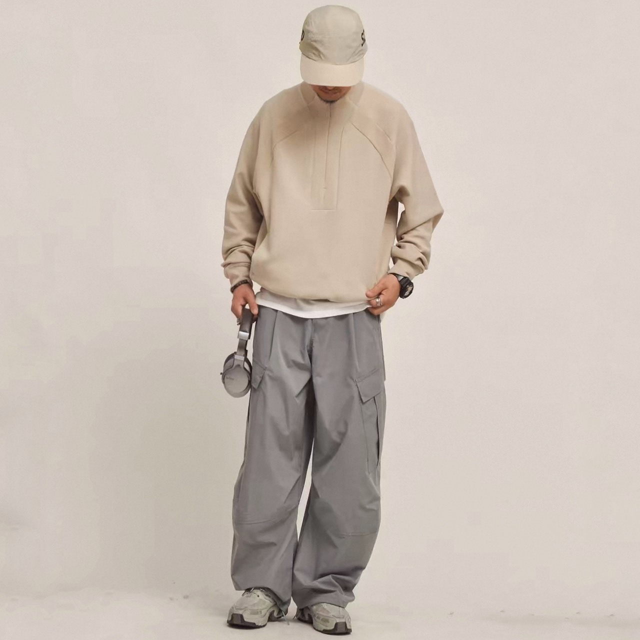 Half-zip mock neck pullover 1516 - 1
