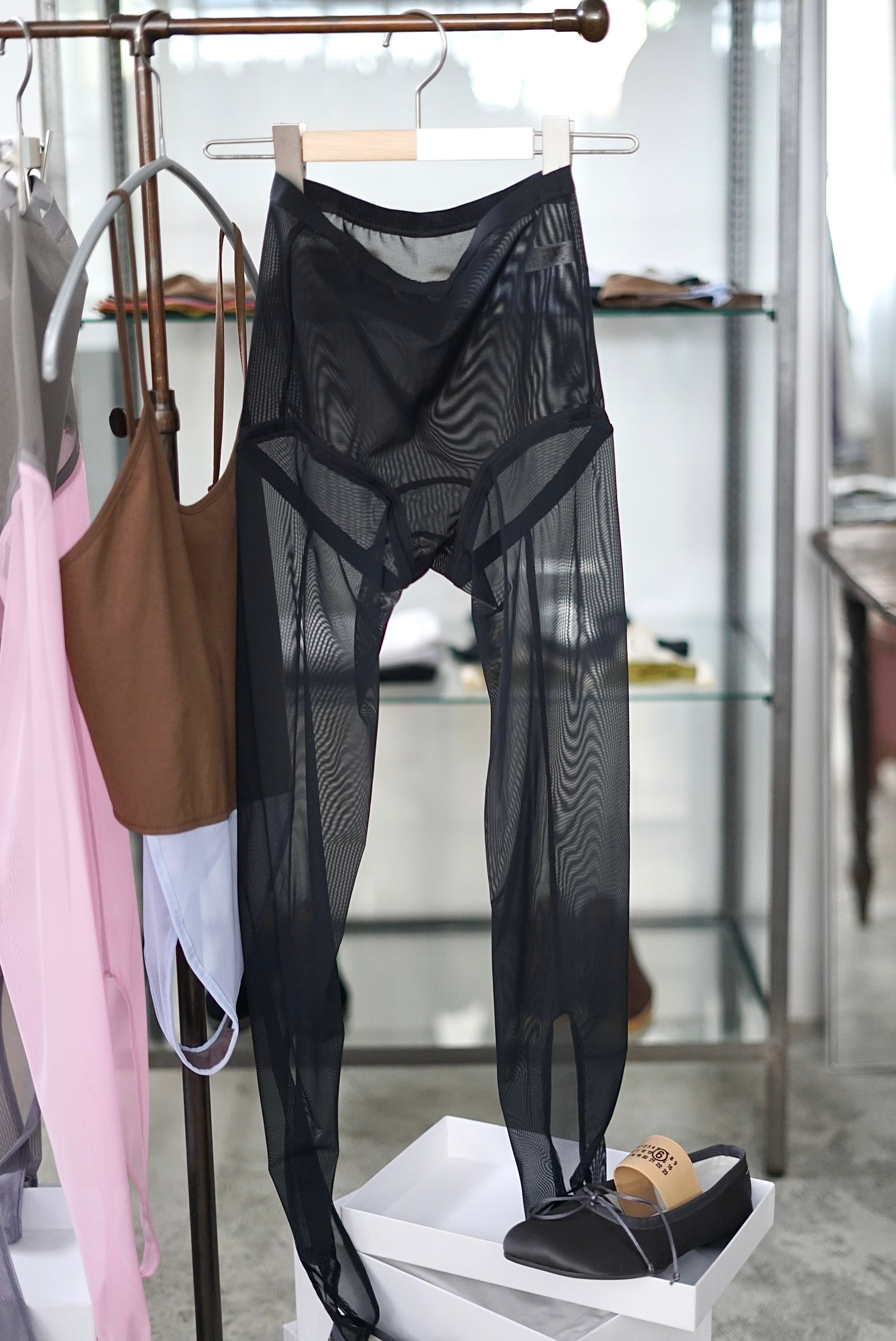 レッグウェア OVERNEATH Net Leggings 073 OVERNEATH / Net Leggings 073 ( Black , Grey , Lemon, Pink