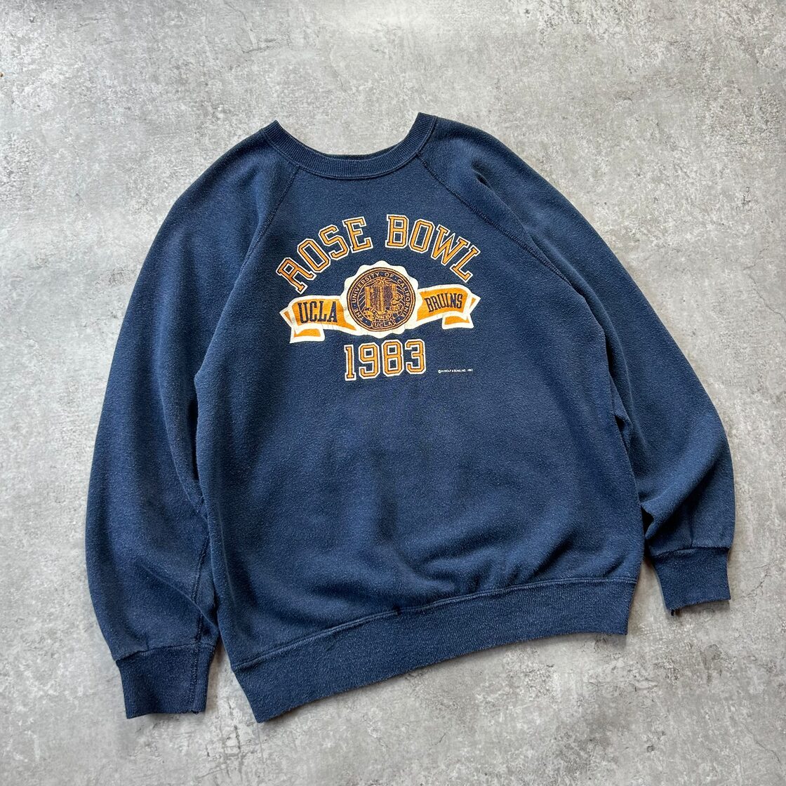 80s h.wolf&sons カレッジロゴスウェット USA製 ネイビー M | Pay ID