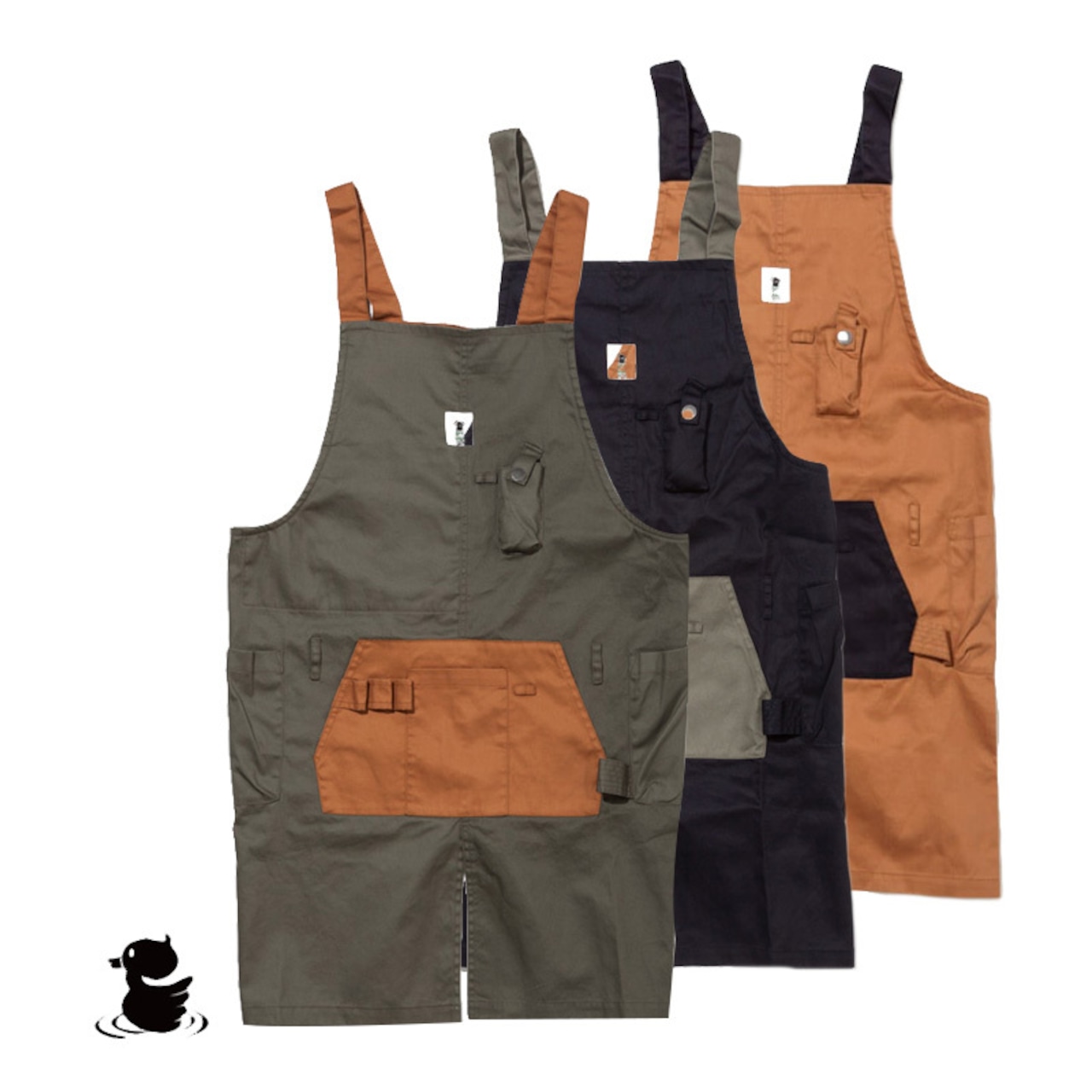 grn outdoor HIASOBI CAMPER APRON GO403Q エプロン キャンプ アウトドア 綿 難燃 撥水 加工 キャンパー 焚き火