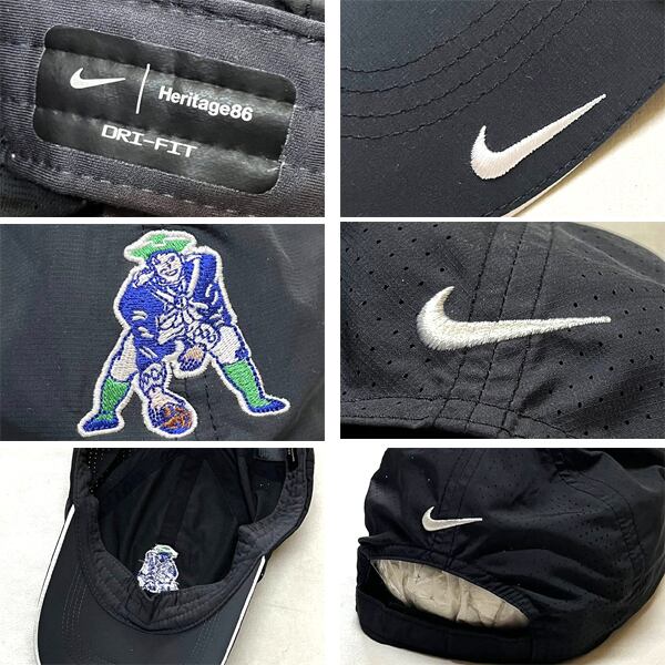 1点物◇ナイキNFLボストンペイトリオッツ黒Nikeキャップ帽子US古着