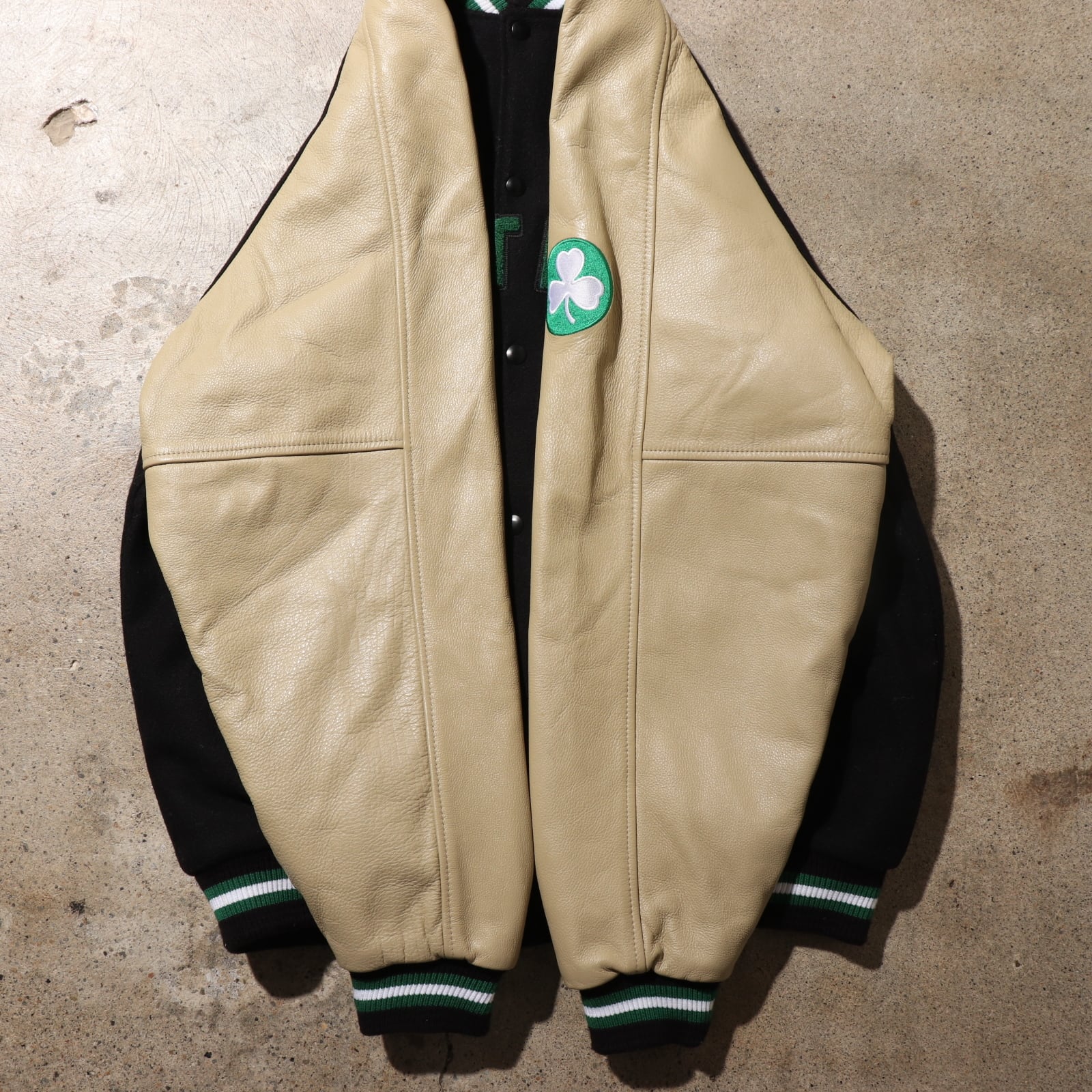 極美品 L 90s セルティックス NIKE 本革 レザージャケット スタジャン 